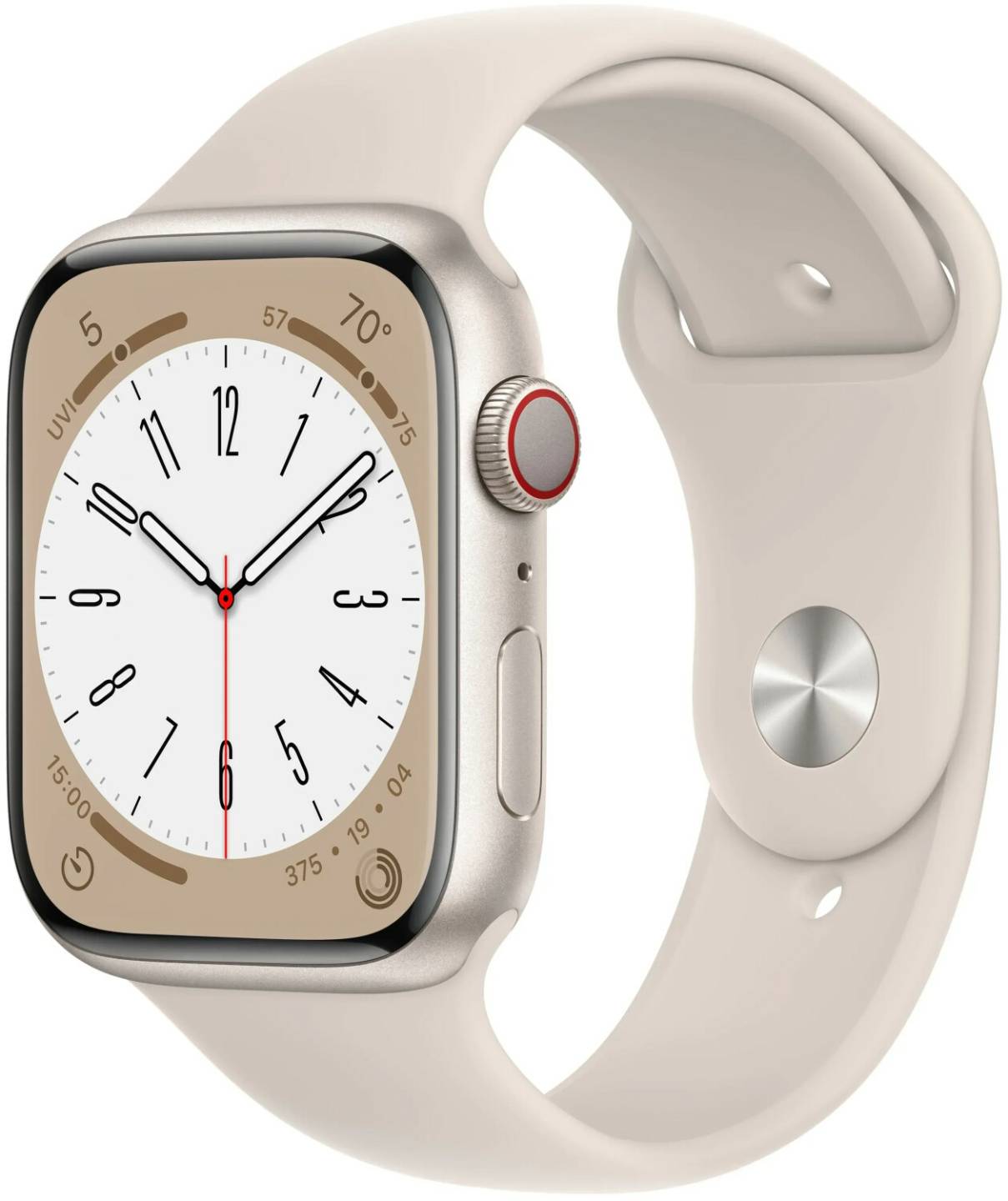 Apple Watch Series 8 Apple Watch Series 84G 45mm Aluminium Polarstern Sportarmband Polarstern